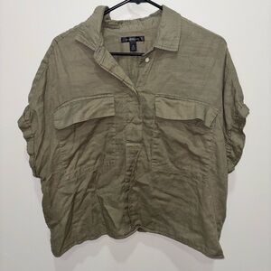 Banana Republic Olive Button-Up Shirt